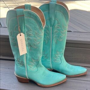 Tecovas Turquoise Western Leather Cowboy Boots